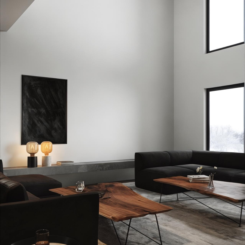 Cement Black Texture Tablo