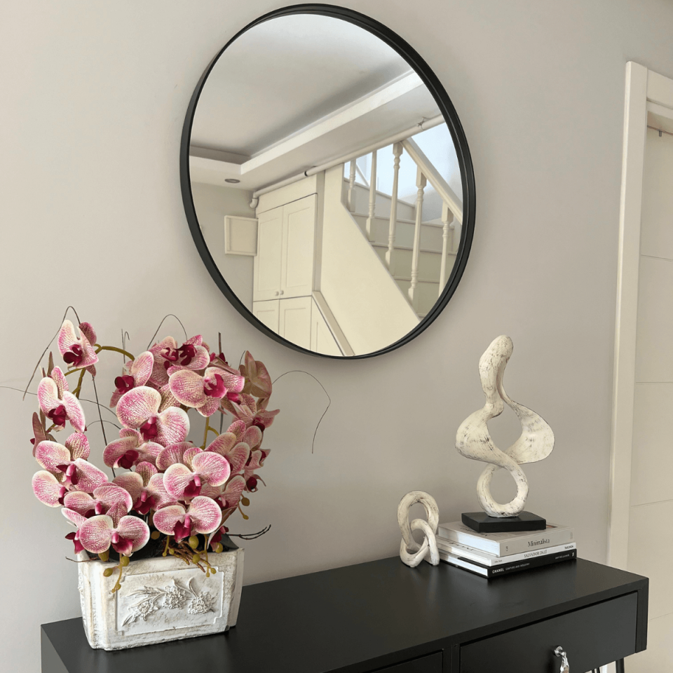 Yapay Buğulu Pembe Renk 4 Dal Islak Orkide Arajmanı