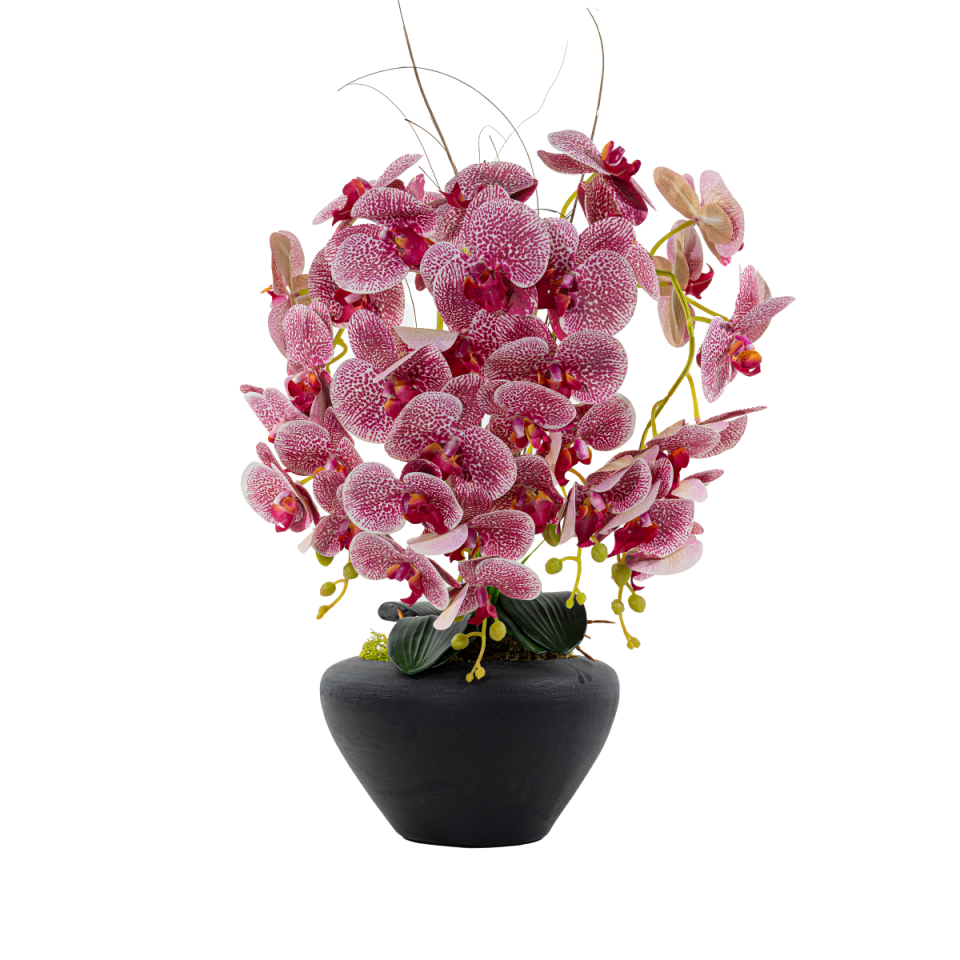 Yapay Pembe Renk 4 Dal Islak Orkide Aranjmanı